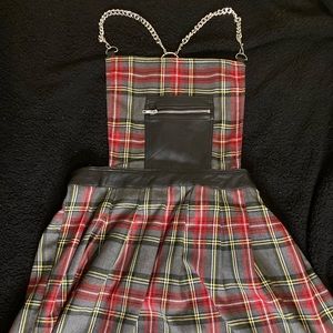 Current Mood Plaid Chain Dress Sz L